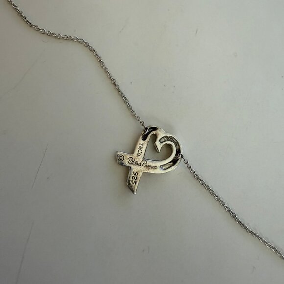 Tiffany & Co Paloma Picasso Loving Heart Sterling Silver 16" Necklace - Picture 3 of 8